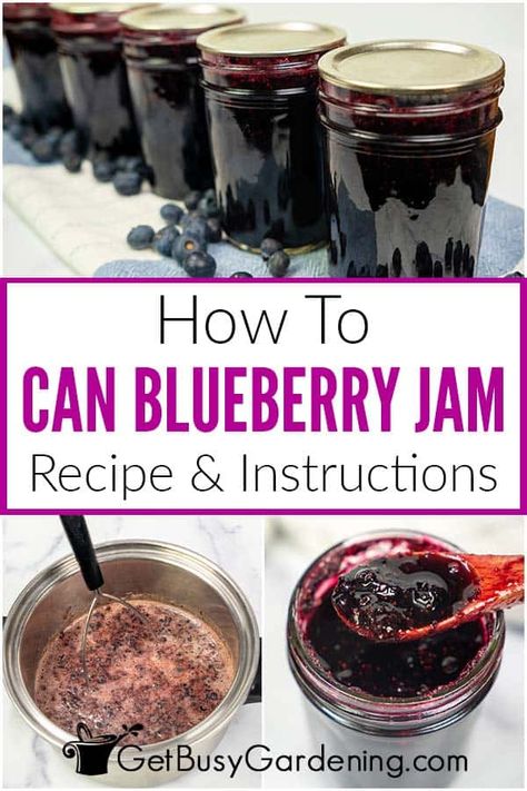 Blueberry Jam From Frozen Blueberries, Frozen Blueberry Jam, Homemade Blueberry Jelly, Blueberry Jelly Recipe, Canning Blueberry Jam, Toast Dessert, Sandwiches Breakfast, Blueberry Jelly, Canning Jam Recipes