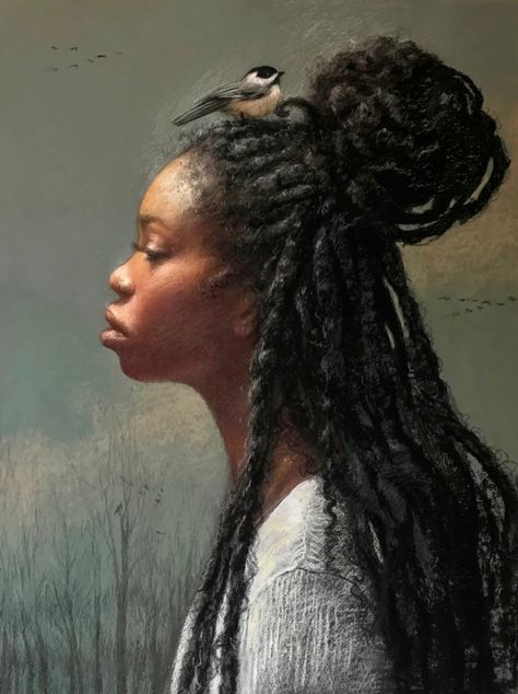 Pastel Portraits, Afrocentric Art, Black Art Painting, Black Art Pictures, Afro Art, Sketch Painting, Art Kids, Ethereal Art, African American Art