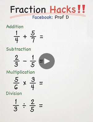 11-minute Mind Blowing Hacks/Tricks in Mathematics! | 11-minute Mind Blowing Hacks/Tricks in Mathematics! | By Prof DFacebook Fractions Division, Divide Fractions, Percentages Math, Addition Of Fractions, Multiplication Tricks, Operations With Fractions, Adding Fractions, Dividing Fractions, Math Tutorials