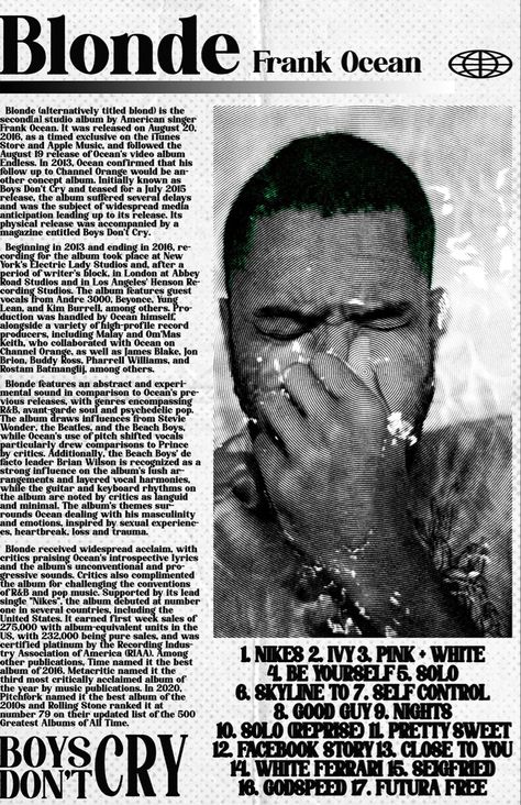 Black And White Frank Ocean Poster, Frank Ocean Print Poster, Frank Ocean Graphic Design, Black And White Frank Ocean, Frank Ocean Prints, Frank Ocean Artwork, Blond Frank Ocean Poster, Frank Ocean Black And White, Skater Posters