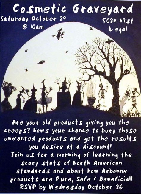 Halloween product graveyard invitation! American Standard, Arbonne, Halloween Invitations, Graveyard, North American, Historical Figures, Halloween