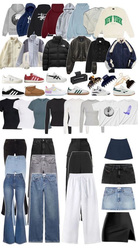 Clothes And Shoes, New York, Collage, White, Clothes