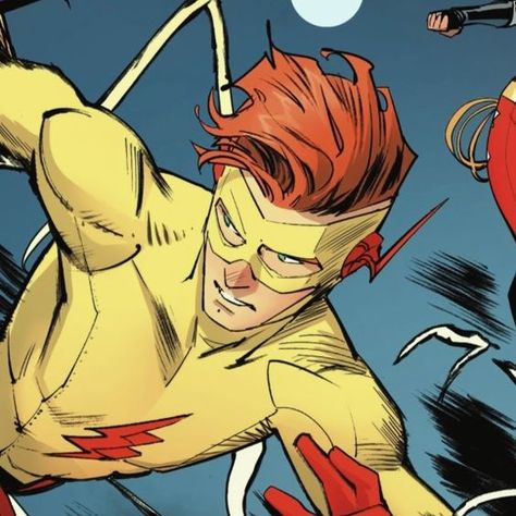 Dc Wally West, Wally West Comic Art, Wally West Comic Icons, Wally West Pfp, Wally West Comics, Wally West Icon, Wally West Fanart, Kid Flash Young Justice, Flash Pfp