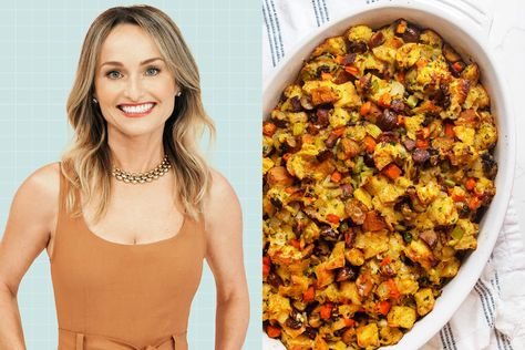 Giada's Family Stuffing Recipe Only Takes 20 Minutes to Prep—and Fans Say "It's the Best You Will Ever Have" Giada Stuffing Recipe, Pancetta Stuffing, Italian Thanksgiving Recipes, Italian Thanksgiving, Best Stuffing Recipe, Best Stuffing, Sweet Potato Pudding, Thanksgiving Essentials, Potato Pudding