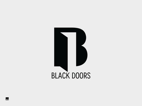 Black Doors | Logo design Open Door Logo Design, Door Logo Design Ideas, Be Logo Design, Magazine Logo Design, Door Logo Design, I Logo Design, Office Logo Design, Doors Logo, Window Logo