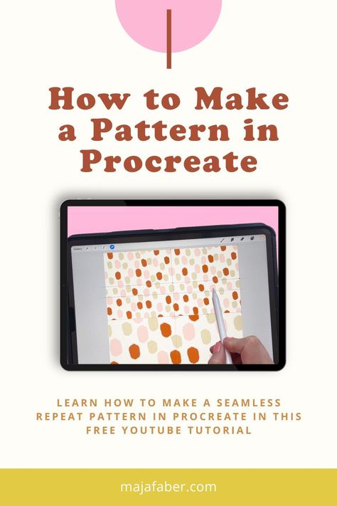 How To Make A Seamless Pattern Procreate, Maja Faber, Procreate Classes, Pattern In Procreate, Diy Projects Christmas, Graphic Design Clients, Tutorial Class, Christmas Diy Projects, Skillshare Classes