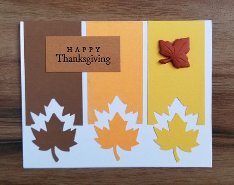 Fall Card Ideas Diy, Diy Fall Cards Handmade, Su Fall Cards, Thanksgiving Cards To Make, Simple Thanksgiving Cards To Make, Fall Homemade Cards, Thanksgiving Greeting Cards Handmade, Thanksgiving Cards Diy Simple, Cards With Pumpkins