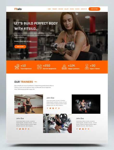 Health & Fitness Unbounce Landing Page Template Fitness Landing Page, Sales Funnel Design, Funnel Design, Website Home Page, Gym Nutrition, Fitness Website, Cold Email, Ecommerce Web Design, Gym Trainer