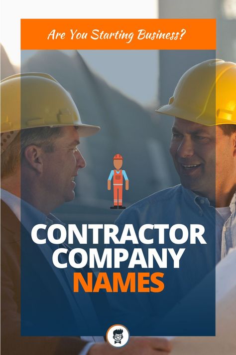 If you are working for yourself, and if you aren’t an owner or employee of a corporation, you are an independent contractor.#Businessnames #NamesIdeas #SmallBusinessNames #CatchyBusinessNames #ContractorcompanyNames Construction Company Names, Creative Company Names, Company Names Ideas, Working For Yourself, Next Brand, Contracting Company, Catchy Names, Creative Names, Independent Contractor