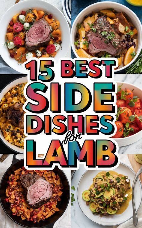 Elevate your lamb dish with these mouthwatering side dishes! 🍴🤤 #lambrecipes #sidedishideas Roast Lamb Side Dishes, Side Dish For Tri Tip Dinner, Sides For Rack Of Lamb, Sides To Go With Lamb, Leg Of Lamb Side Dishes, Lamb Sides Dishes, Sides For Lamb Chops, Sides For Lamb, Side Dishes For Lamb