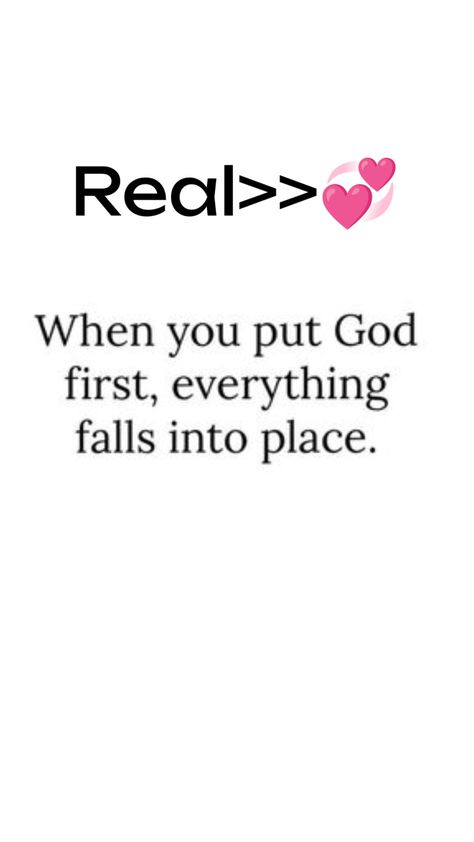 Just a little to reminder to always put God first in everything that you do!! ❤️ Put God First Craft, Put God First Bible Verse, Love God First, Put God First, Love God First Quote, Christian Bible Quotes, Christian Motivation, God First, Christian Bible