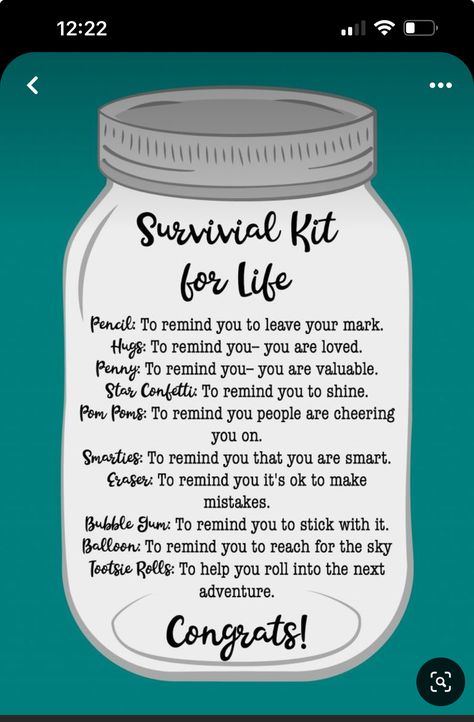 Funny Survival Kit Ideas Hilarious, Funny Survival Kit Ideas, Survival Kit Ideas, Survival Kit Gifts, Star Confetti, Kit Ideas, You Are Smart, Tootsie Roll, Survival Kits