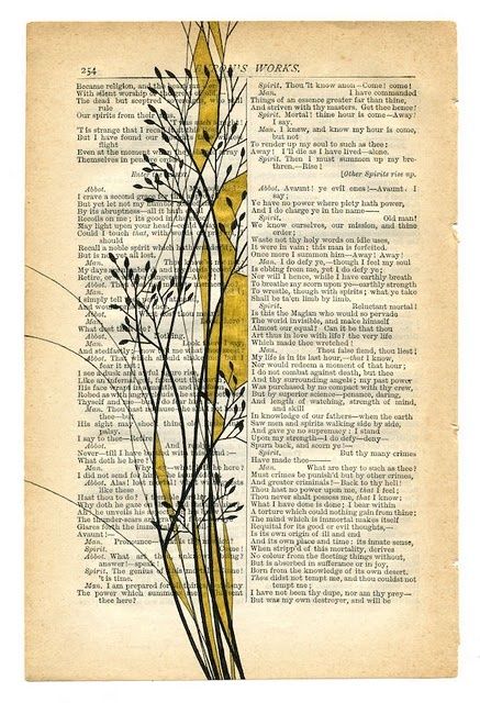 DIY Book Page Art | Broke-Ass Stuarts Goddamn Website Watercolor Painting On Old Book Pages, Watercolor Painting On Book Pages, Painted Book Pages, Book Page Collage, Vintage Book Art, Newspaper Art, Book Page Art, Altered Book Art, Dictionary Art