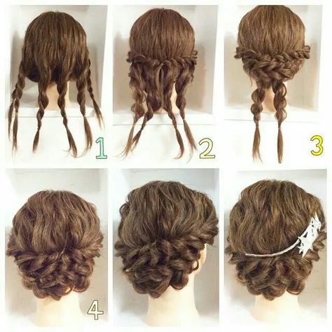 Easy Hairstyles For Curly Hair Step by Step Twist Out Styles, Braided Crown Hairstyles, Easy Updo, Updo Wedding, Protective Hairstyles For Natural Hair, Hair Bun Tutorial, Natural Hair Twists, Peinados Recogidos, Step By Step Hairstyles