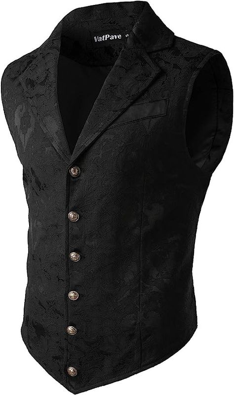 Waistcoat Men Casual, Victorian Vest, Moda Steampunk, Mens Vest Casual, Waistcoat Men, Mens Suit Vest, Vest Designs, Estilo Punk, Style Punk