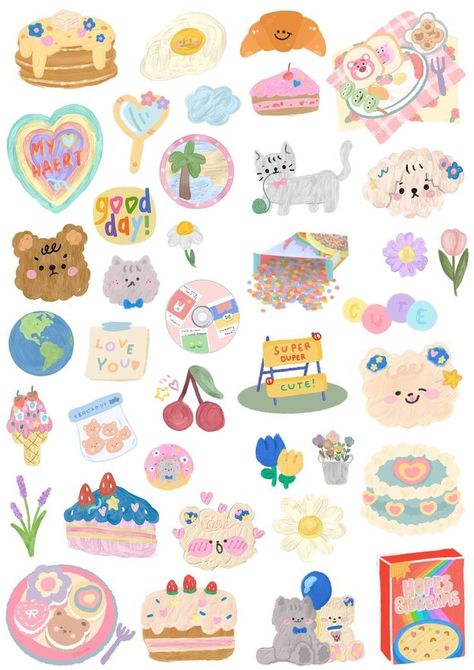 01-may-2022 - Rallies Studies descrubrió este Pin. Descubre (y guarda) tus propios Pines en Pinterest. Good Notes Kawaii Stickers, Sticker Pack Template, Stiker Aestetic, Korean Printable, Stickers Printable Aesthetic, Aesthetic Stickers Printable, Goodnote Stickers, Printable Cute, Korean Stickers