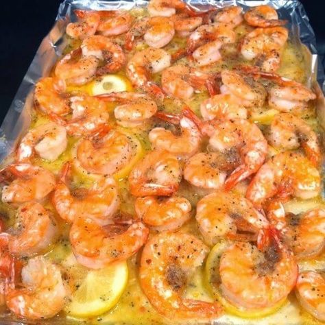 Oven Baked Shrimp, Lemon Butter Shrimp, Italian Shrimp Recipes, Shrimp In The Oven, Baked Shrimp Recipes, Baked Shrimp Scampi, Lemon Shrimp, Butter Shrimp, Baked Shrimp