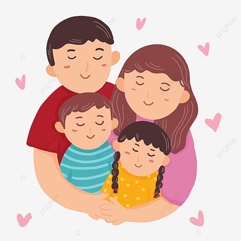 Family Hugging Drawing, Family Hug Illustration, Family Hugging, Family Clip Art, International Day Of Families, Family Tree Clipart, Hug Cartoon, Hugging Drawing, Kids Hugging