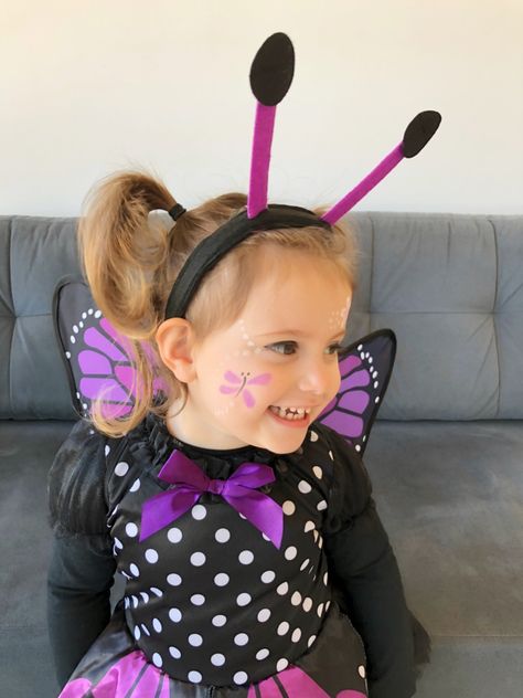 Butterfly costume Purple butterfly Girl butterfly Butterfly makeup facepaint Butterfly Makeup Kids Easy, Butterfly Makeup Face Paint, Butterfly Costume Face Paint, Butterfly Costume Makeup Easy, Butterfly Makeup Kids, Butterfly Costume Kids, Mack Up, Butterfly Makeup, Butterfly Costume