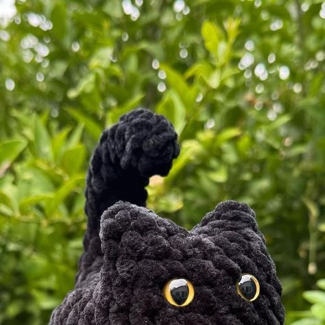 Coraline Cat Crochet, Amigurumi Black Cat Free Pattern, Tuxedo Cat Crochet, Black Cat Crochet, Crochet Black Cat Amigurumi, Party Moodboard, Crochet Black Cat, Crochet Black, Cat Crochet