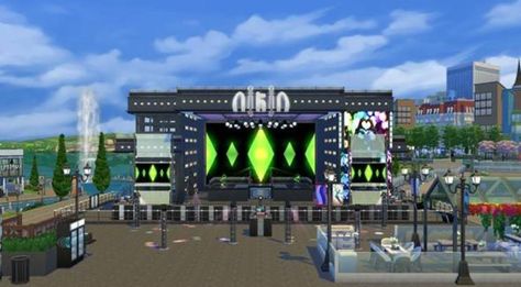 Sims 4 Concert Stage Cc, Sims 4 Concert Stage, Sims 4 Concert, Sims 4 Music Cc, Sims4 House, Sims 4 Gallery, Sims 4 Lots, Performance Stage, Sims 4 Mods Cc