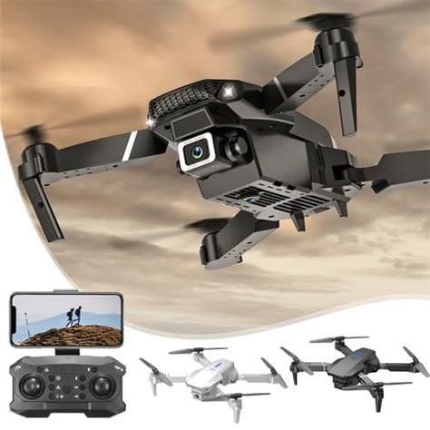 Mini Drone Foldable 1080P HD Dual Camer FPV Drone WiFi Quadcopters with Control, Headless Mode, Gravity Control, 3-level Flight Speed, Toys Gift for for Adults Kids Beginner Small Drones, Drone With Camera, Technology Lessons, Foldable Drone, Christmas Gifts For Boys, Mini Drone, Camera Video, Fpv Drone, Drone Quadcopter