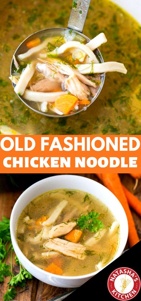 Old Fashioned Chicken Noodle Soup Recipe, Old Fashioned Chicken Noodle Soup, Chicken Soup Recipes Homemade, Chicken Noodle Soup Recipe Homemade, Best Chicken Noodle Soup, Chicken Noodle Soup Crock Pot, Soup Homemade, Creamy Chicken Noodle Soup, Homemade Egg Noodles