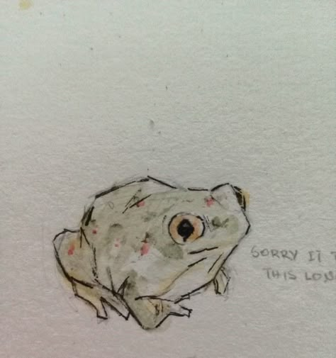 Swamp Animals Drawing, Frog Drawing Watercolor, Frog Watercolor Simple, Frog Watercolor Paintings, Watercolor Toad, Watercolour Frog, Fairytale Watercolor, Frog Watercolor, Frog Sketch