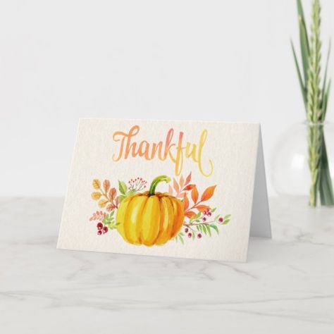 $3.77 | Thanksgiving "Thankful" Watercolors | Thanksgiving Card | thanksgiving card, thanksgiving thankful card, thanksgiving watercolor card, thanksgiving template cards Thanksgiving Templates, Watercolor Holiday Cards, Thanksgiving Card, Card Watercolor, Watercolor Flower Art, Thanksgiving Cards, Expressing Gratitude, Acrylic Art Print, Watercolor Cards