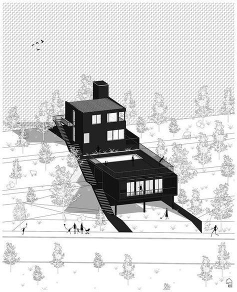 3d Axonometric Architecture, Site Plan Drawing, Silhouette Architecture, Diagram Illustration, Architecture Site Plan, Architecture Artwork, Architecture Illustrations, Axonometric Drawing, Design Walls