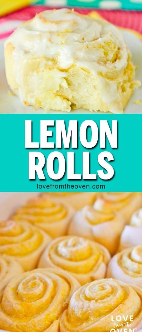 Cake Mix Rolls, Brunch Baking, Lemon Rolls, Easter Food Appetizers, Dessert Halloween, Breakfast Rolls, Lemon Cake Mixes, Recipes Breakfast, Lemon Desserts