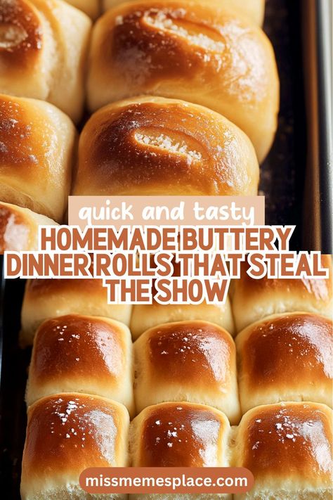 Create homemade buttery dinner rolls that steal the show at every gathering! This recipe combines all-purpose flour, yeast, and melted butter to deliver soft, fluffy rolls that are perfect for any occasion. Whether you're hosting a holiday feast or a cozy family dinner, these rolls are an essential side dish. Learn how to knead, rise, and bake to perfection, ensuring that each bite is rich and flavorful. Follow our step-by-step instructions for rolls! Yeast Rolls Recipe Homemade Easy, Chuck Recipes, Soft Rolls Recipe, Yeast Dinner Rolls Recipe, Quick Yeast Rolls, Butter Roll Recipe, Dinner Rolls Recipe Homemade, Buttery Dinner Rolls, Quick Dinner Rolls