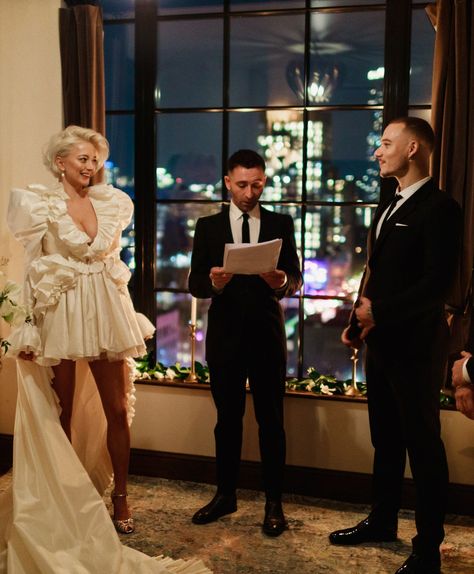 Caroline Vreeland Wedding, Courthouse Wedding Dress, Caroline Vreeland, Nyc Elopement, Wedding Moodboard, Vogue Wedding, Courthouse Wedding, Alessandra Rich, Wedding Organization