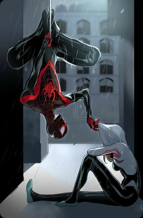 Spiderman And Spider Gwen, All Spiderman, Wallpaper Matching, Miles Spiderman, Image Spiderman, Spiderman Art Sketch, Miles Morales Spiderman, Spiderman Spider, Spider Art