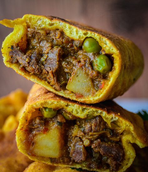 Trinidad Aloo Beef Pie Aloo Pie, Trinidadian Recipes, Beef Pie, Trinidad Recipes, Carribean Food, Beef Pies, Trini Food, Caribbean Cuisine, Beef And Potatoes