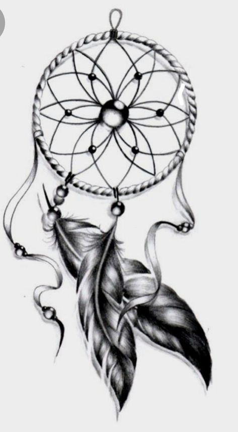 Atrapasueños Tattoo, Dreamcatcher Drawing, Dream Catcher Tattoo Design, Tattoo Diy, Dream Catcher Tattoo, Muster Tattoos, Inspiration Tattoos, Thigh Tattoos, Geniale Tattoos