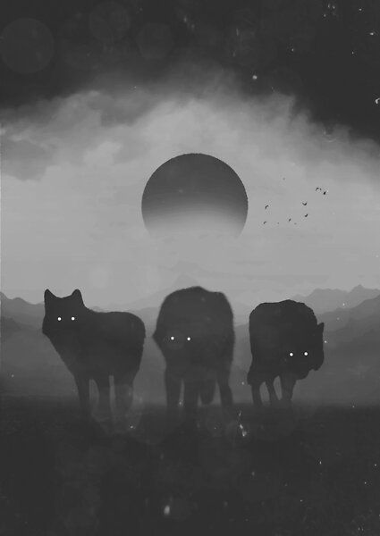 Wolves by AndrejZT | Redbubble Wall Ideas, Metal Poster Displate, Wolves, Metal Prints, Deviantart, Social Media, Media, Twitter, Animals