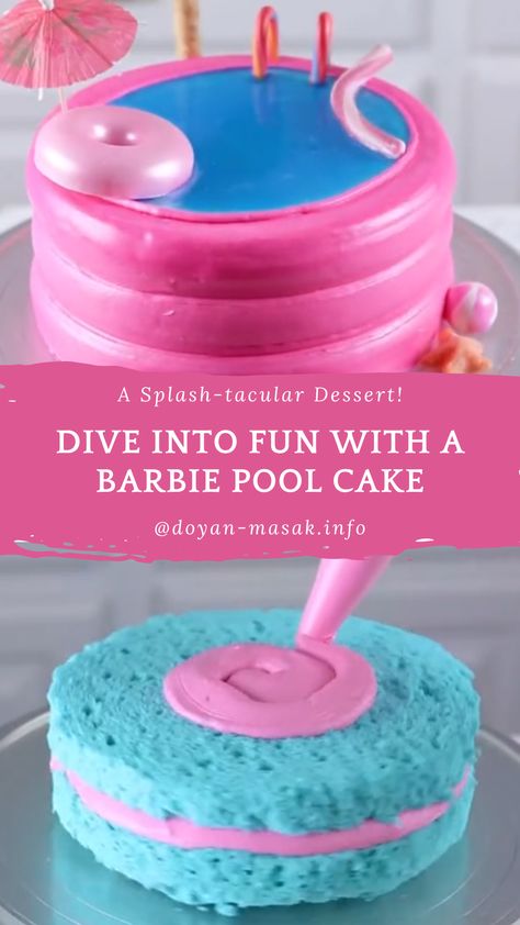 Barbie Movie Cake Ideas, Barbie Pool Party Birthday Cake, Barbie Dream House Cake, Easy Barbie Cake, Barbie Pool Cake Ideas, Barbie Pool Cake, Barbie Pool Party Cake, Barbie Movie Cake, Barbie Inspired Cake