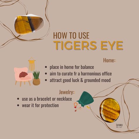 Crystals are natural, transformational tools that can assist us with positive frequencies in our homes and bodies. Tigers Eye is a great crystal to utilize when you're meditating, it promotes balance, clears negative energies and clears the root chakra. ⁠ ⁠ Subscribe on the website for more Journaling Content.⁠ •⁠ •⁠ •⁠ #affirmations #findyourpeace #protectyourpeace #spiritual #spirituality #awakening #crystals #energy #healing #mindfulness #safespace #crystalhealing #healingcrystals #tigerseye Tiger Eye Crystal Affirmation, Crystals Energy, Magickal Herbs, Mood Jewelry, Crystal Vibes, Clear Negative Energy, Tiger Eye Crystal, Abundance Affirmations, Tigers Eye Gemstone