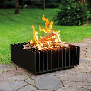 Outdoor Fireplaces You'll Love | Wayfair.co.uk Fire Basket, Wood Fuel, Burning Fire, Steel Fire Pit, Summer Dining, Garden Fire Pit, Wood Burning Fire Pit, Fire Pit Designs, Wood Burning Fires