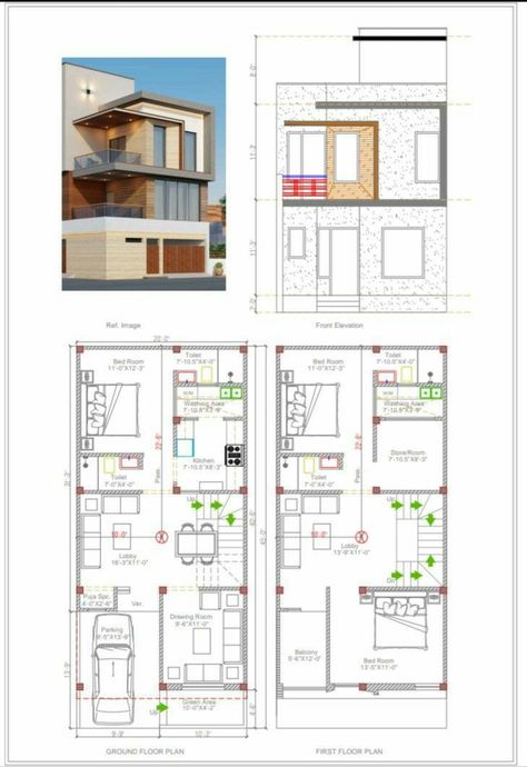 25x30 Duplex House Plans, 2bhk House Plan With Elevation, Narrow Modern House, 16 X 40 Floor Plans Layout, 40x60 House Plans, 20x30 House Plans, Square House Plans, House Plans Design, Budget House Plans