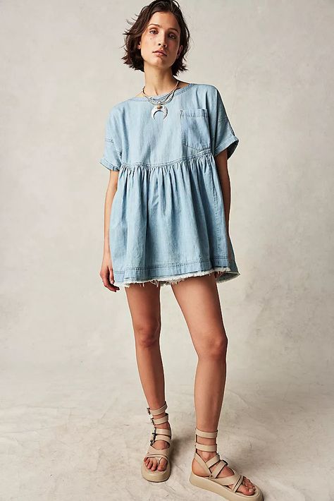 We The Free | Free People UK Moon City, Indigo Color, Free People Style, Cuffed Sleeve, Indigo Colour, Top Outfit, Free People Clothing, Vintage Indigo, Top Vintage