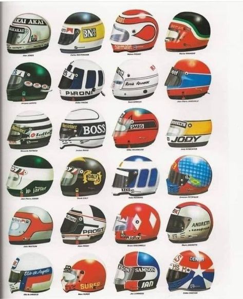 Motorcycle Helmets Art, F1 Retro, F1 Helmet, F1 Legends, Anime Motorcycle, Vintage F1, Hats Style, Pilots Art, Retro Helmet