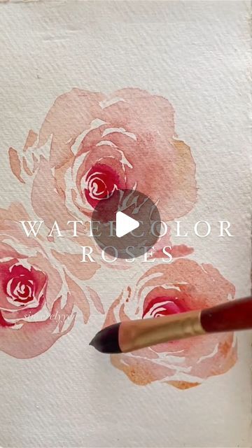 Yen Victore | Watercolor on Instagram: "A tutorial on this month’s birth flower 🌹   If you want to give this a try, I have a detailed class on paining roses uploaded on Skillshare. You may click the link in my bio to join. :)  Materials used: Brush @princetonbrush Neptune Oval Wash Brush 1/2 Paper: @khadipapers  Paint: @mijellophilippines" Watercolor Art Ideas Flowers, Watercolour Rose Painting, Watercolor Art For Beginners Ideas, Water Colours Painting For Beginners, Watercolor Rose Tutorial, Summer Watercolor Paintings, Rose Painting Watercolor, Watercolor Art Flowers, Watercolor Techniques Tutorial