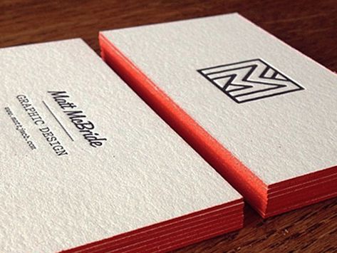 Matt McBride Business Cards | Business Cards | The Design Inspiration Beautiful Business Card, Graphic Design Business Card, Letterpress Business Cards, Name Card Design, Business Card Inspiration, Cards Business, Portfolio Inspiration, Business Advertising Design, Business Cards Creative