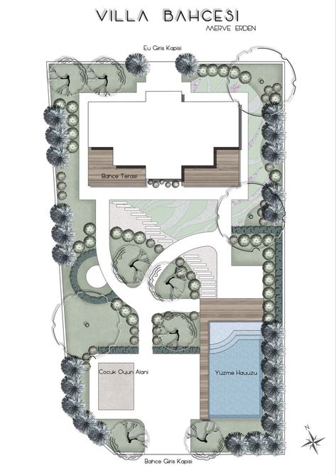 Landscape Design * #landscape design #landscape design drawings #landscape design plans #landscape design front of house #landscape design ideas Villa Garden Design Landscaping Plan, Villa Landscape Design Plan Layout, Site Plan Design, Interior Design Sketchbook, Villa Garden, Modern Minimalist House, Bungalow Exterior, Conceptual Architecture, Garden Design Layout