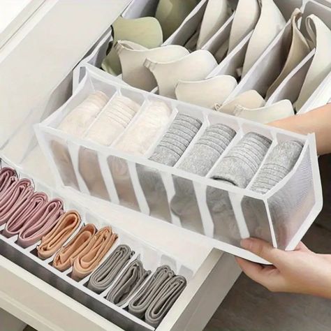 Underwear Fabric Drawer Storage Basket Socks Storage Drawer - Temu