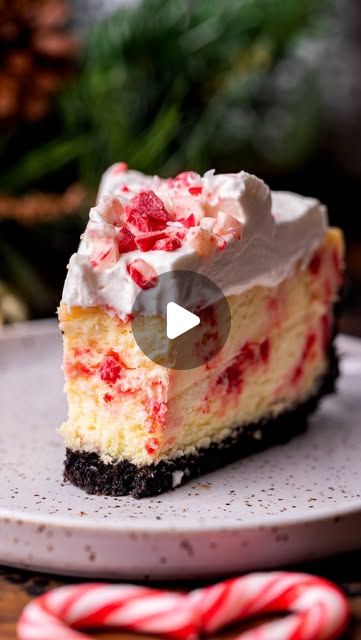 Stephanie Rutherford on Instagram: "White Chocolate Peppermint Cheesecake 
This cheesecake tastes like Christmas! It has an Oreo crust, white chocolate baked cheesecake with Andes peppermint chips, and topped with whipped cream.
#whitechocolatecheesecake #whitechocolatepeppermint #cheesecake #peppermint" Peppermint Cheesecake Recipes, Cheesecake Peppermint, No Bake Peppermint Cheesecake, White Chocolate Peppermint Cheesecake, Chocolate Peppermint Cheesecake, White Chocolate Peppermint, Peppermint Cheesecake, Baked Cheesecake, White Chocolate Cheesecake