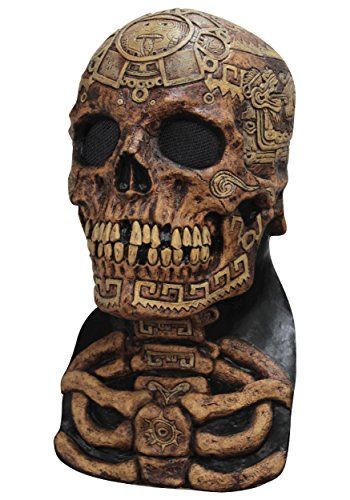 #SkeletonCostumes Aztec Statues, Aztec Skull, Mascaras Halloween, Skeleton Face, Aztec Warrior, Scary Mask, Skeleton Costume, Head Mask, Coupon Box