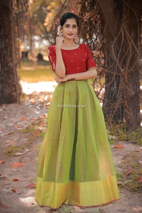 8 Stunning Dresses With Contrasting Yoke Patterns! Green Frocks For Women, Lehanga Cholis, Long Skirt Top Designs, Frock Models, Long Skirt And Top, The Secret Label, Lehenga Saree Design, Long Frock Designs, Long Gown Design